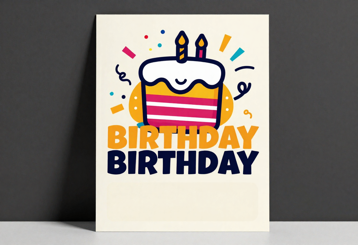 Birthday gift card design